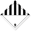 Class 9 Misc. Dangerous Goods Hazmat Labels | Vinyl or Paper