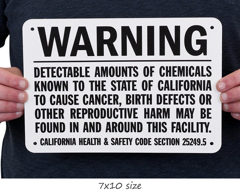 California Prop 65 Signs