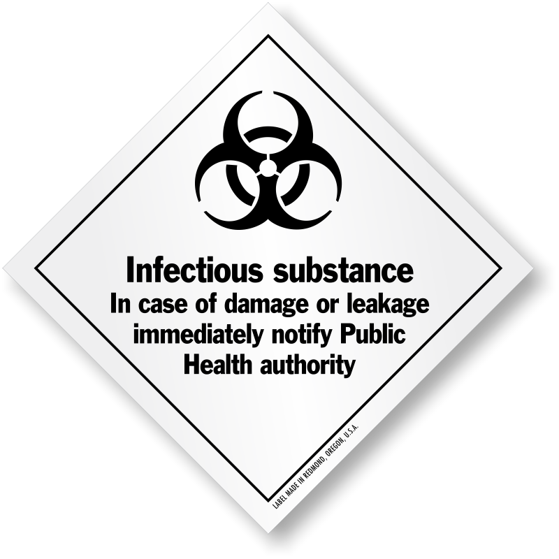 Class 6 Infectious Substance Labels Vinyl And Paper Hazmat