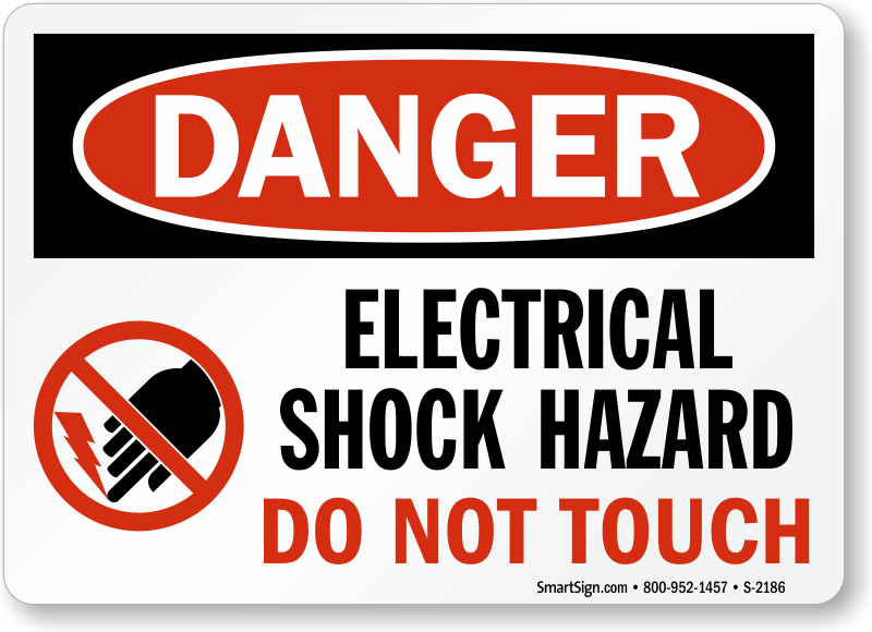 Danger Electrical Shock Hazard Sign Sku S 2186