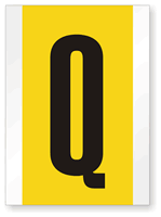 6 Inch Vinyl Cloth Alphabet 'Q' Label | Stick On Letters ...
