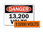 High Voltage Signs – 13200 Volts