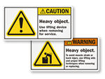 Caution Heavy Labels