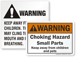Warning Labels, Stickers and Decals in both ANSI and OSHA headings