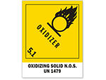 Class 5 Oxidizer Printed Labels