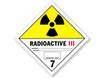 Class 7 : Radioactive III Hazmat Labels