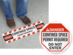 Confined Space Floor Signs