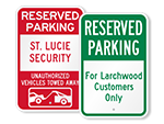 Custom Reserved Parking Signs