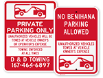 Custom Tow Away Signs