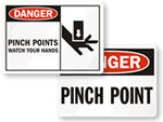 Pinch Point Signs