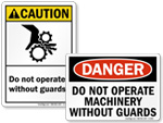 Do Not Operate Without Guards Labels