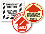 Emergency Floor Signs