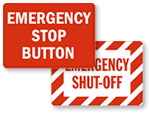 Emergency Stop Switch Label