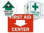 First Aid Station Signs