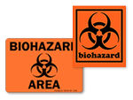 Fluorescent Biohazard Stickers