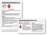Free Concentrated Hydrochloric Acid Labels
