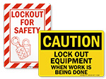 Lockout Before Maintenance Signs
