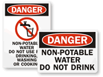 Non Potable Water Signs