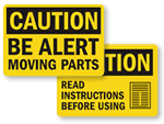 Machine Caution Signs