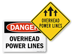 Overhead Power Line Signs