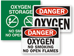 Oxygen Gas Labels