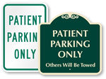 Patient Parking Signs