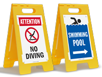 Portable Pool Signs