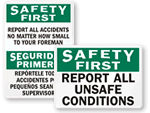 Report Accidents Signs
