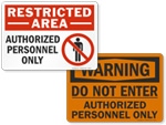 Restricted Area Labels