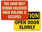 Door Safety Signs