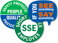 Safety Slogan Stickers   Hard Hat Safety Stickers