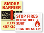 Smoke Barrier Signs