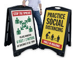 Social Distancing A Frame Signs