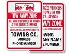 Tow Away Zone Signs