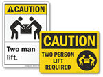 Two Person Lift Labels
