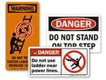 Ladder Safety Labels | Ladder Warning Labels