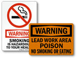 Warning No Smoking Signs