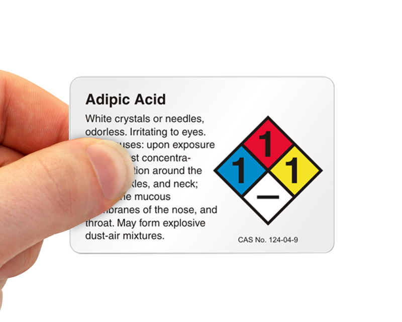 Chemicals A - B Labels - Pre-approved by ANSI standards