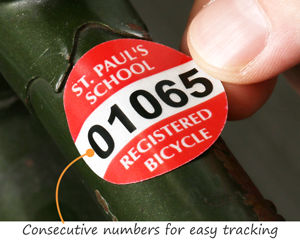 Bike permits with numbers