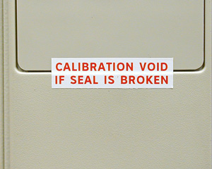 Calibration Destrcrutible Label