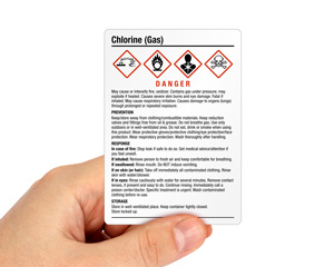 Chlorine (Gas) GHS Labels