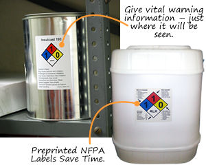 Custom NFPA Chemical Labels