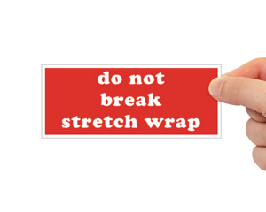 o Not Open Down Shrink Wrap Label