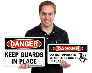 Do Not Operate Without Guards Labels