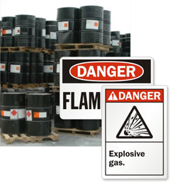 Flammable Material Labels
