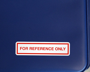 For Reference Only Labels