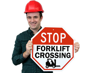 Forklift Crossing Sign