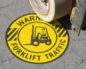 Forklift Warning Floor Decal