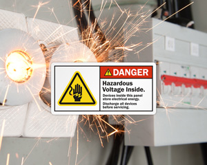 Electrical Hazard Label