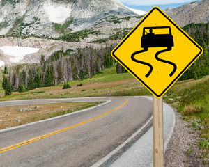Hill Warning Sign